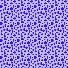 Seamless gray pattern with dark blue polka dots in different sizes as a background - Eps10 vector graphics and illustration