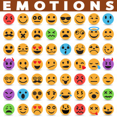 Emotions icons set.Vector