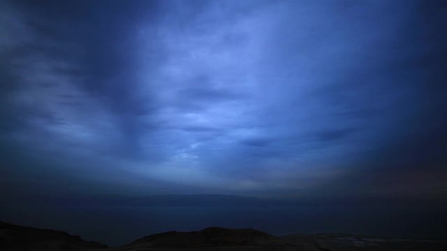 Time lapse video mountains and clouds  Dead Sea Israel