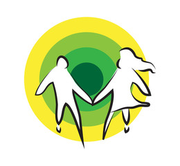 Couple People and Sun