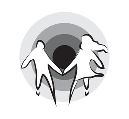 Couple People and Sun