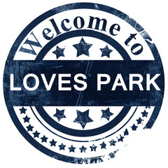 loves park stamp on white background