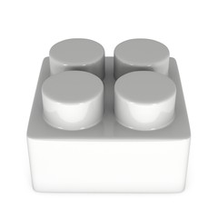 Constructor element. 3d render isolated on white background