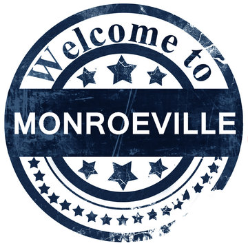 monroeville stamp on white background