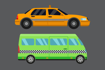City road taxi transport vector illustration.