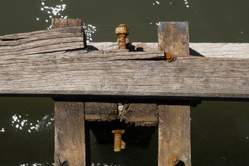Wooden structure on side of pier - 133356322