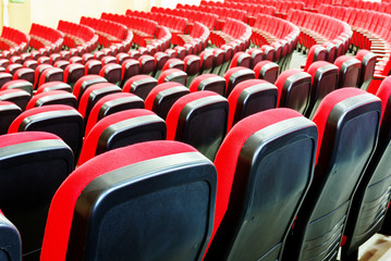 Red seats in the cinema