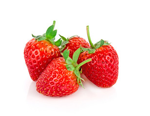 Fresh strawberry isolated on the white background