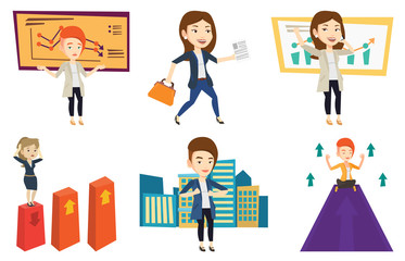 Vector set of business characters.