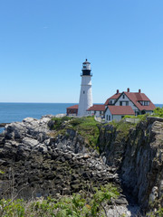 Fototapeta na wymiar Maine Coast Landscapes and Lighthouses