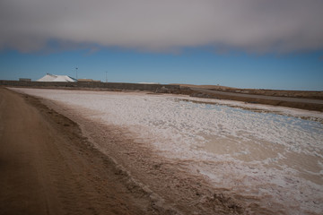 Fototapeta na wymiar Walvis Bay Salt Works in Namibia