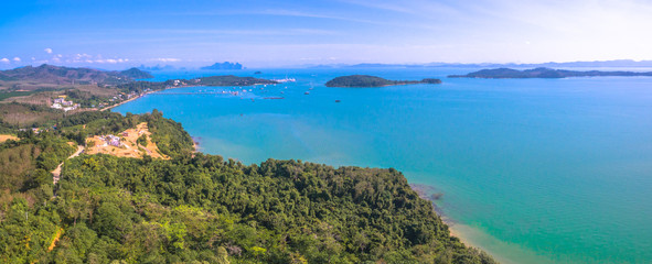 aerial photography at Ao Po  the gateway to spectacular Phang Nga bay could no be more perfectly located