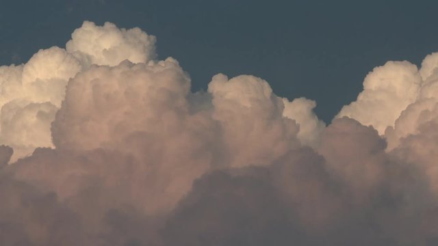 Puffy Pastel Updrafts in Cumulus Clouds