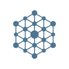 Abstract connections vector icon. Communication. Designed for web.