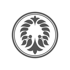 Abstract laurel wreath icon. 