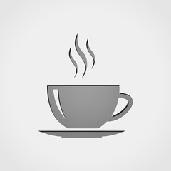 coffee cup grey icon