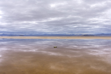 Reflections in desert oasis