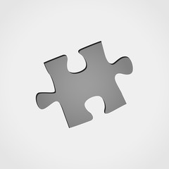 jigsaw puzzle piece grey icon