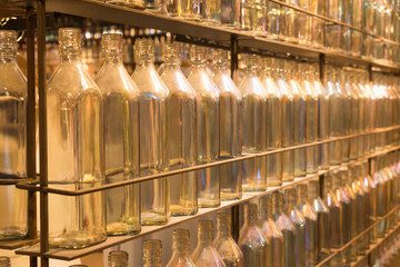 Many Bottle On shelf
