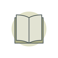 Creative colorful book icon