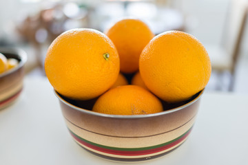 Orange on the table