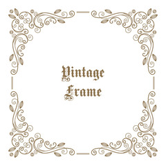 Vintage floral frame