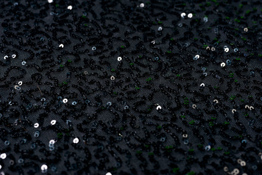 Black textile with shiny sequins