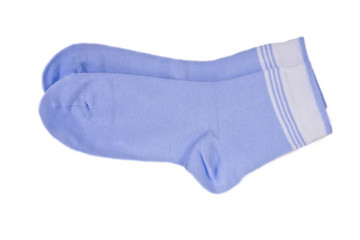 womens socks blue with white stripes 