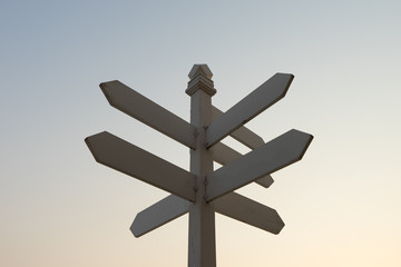 Signpost in Twilight Time