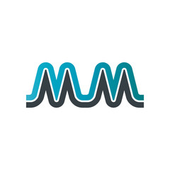 Initial Letter MM Linked Design Logo