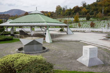Srebrenica memorial center for war crimes victims commited in Bo
