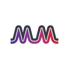 Initial Letter MM Linked Design Logo