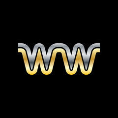 Initial Letter WW Linked Design Logo