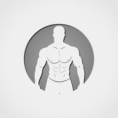 bodybuilding grey icon