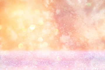 glitter lights background. silver, gold and white