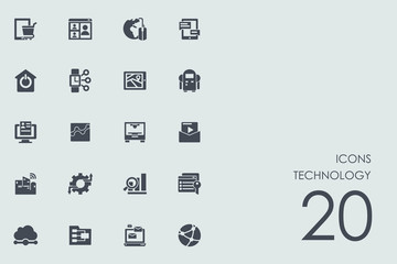 Set of technology icons
