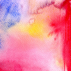Abstract colorful watercolor for background. Digital art painting.