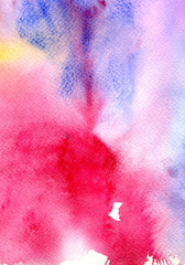 Abstract colorful watercolor for background. Digital art painting.