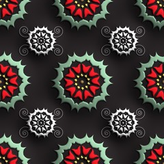 3D rendering of plastic background tile