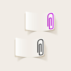realistic design element: paper clip