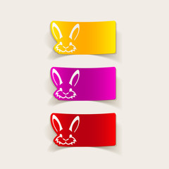 realistic design element: easter rabbit
