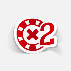 realistic design element: casino chips