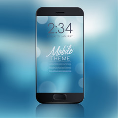 Abstract Bokeh Background for Mobile Theme : Vector Illustration