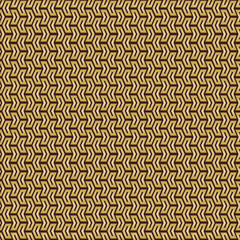 Geometric pattern with arrows. Seamless abstract background. Brown and golden pattern