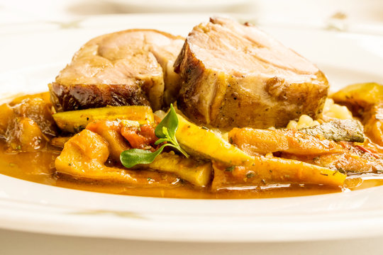 lammschulter mit ratatouille