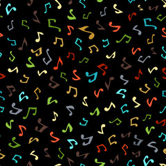 Vector seamless music pattern.