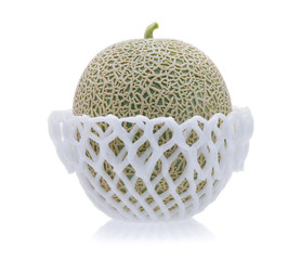 cantaloupe melon isolated on white background