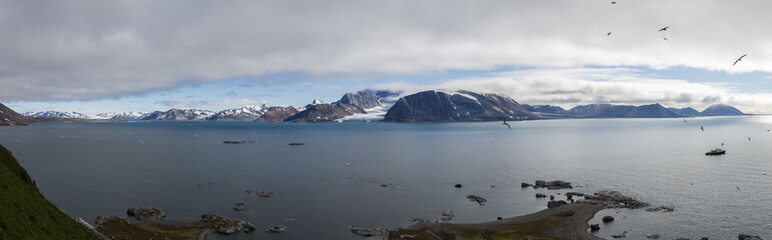 Arctic landscape in Svalbard, Spitsbergen