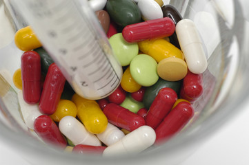 Pills and an injection