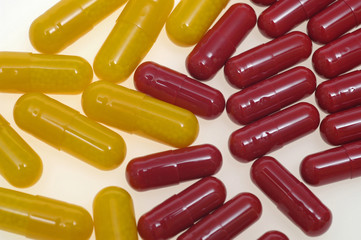 Yellow and red pills